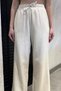 Women's High Waist Tie-Up Wide Leg Linen Pants - 4
