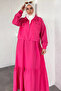 Ruffled Hem, Elastic Waist, Cardigan Combination, Hijab Dress - 2
