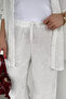 Women's Elastic Waist Embossed Patterned Trousers - 4