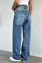 Women's Casual Combination Loose-Legged Jean Denim Trousers - 4