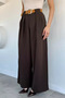 Women's High Waist Pleated Palazzo Pants with Belt Accessory - 3
