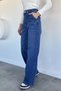 Women's High Waist Palazzo Jean Denim Pants - 3