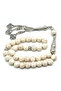 Handmade 33 Pcs Tasbih Prayer Beads,10mm Imitation White Turquoise Rosary Beads