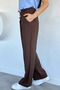 Women's Elastic Waist Tencel Fabric Trousers - 3