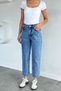Women's High Waist Ankle Length Washable Jean Denim Pants - 2