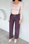 Women's Belt Buckle Stoned Trousers - 2