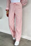 Women's Elastic Waist Embossed Patterned Trousers - 2