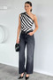 Women's Washed High Waist Elegant Style Palazzo Jean Denim Pants