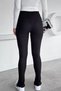 Women's High Waist Self-Line Patterned Leggings with Zipper Detail and Lycra - 4