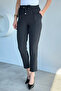 Women's Elastic Waist Striped Patterned Trousers