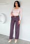 Women's Belt Buckle Stoned Trousers