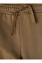 Vizyon New Season Brown Elastic Waist Embroidered Boys' Jogger Sweatpants - 4