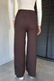 Women's Elastic Waist Self-Line Patterned Palazzo Trousers - 4
