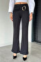Women's Modal Fabric Front Buckle Trousers - 2