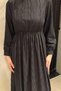 Women's Crew Neck Ankle-Tie Scalloped Hijab Dress - 3