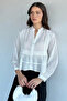 Women's Self-Line Patterned Embroidery Detailed Shirt