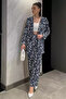 Women's Patterned Kimono Pants Double Set - 2