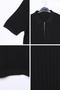 Men's Polo Collar Half Zip Knitwear T-Shirt - 3