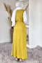 Rose patterned knitted dress shirt hijab two-piece set - 3