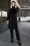 Women's plus size embellished tunic and pants hijab two-piece set