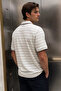 Men's Striped Polo Collar T-Shirt - 4