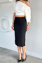 Women's Slit Detailed Pencil Skirt - 2