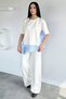 Gülseli Women's Elastic Waist Trousers Stone Embroidered Blouse Double Set - 2