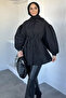 Balloon Sleeve Waist Tie Shirt Tunic - 2