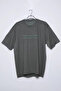 Crew Neck Embossed Printed T-Shirt - 4