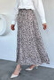 Patterned Chiffon Hijab Skirt with Elastic Waist