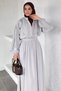 Beaded Shirt Skirt Hijab Two-Piece Set - 2