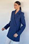 Lined Women's Blazer Jacket with Side Slits