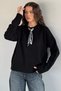 Gülseli Women's Crew Neck Knitwear Sweater with Scarf Accessory