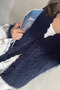 Rose Detailed Bearded Women's Knitwear Cardigan - 4