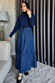 Belted Hijab Jean Denim Skirt - 2