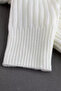 Shoulder Open Embossed Women's Knitwear Sweater - 5
