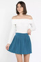 Women's Lycra Pleated Short Skirt