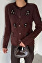 Women's Sequin Embroidered Soft Yarn Knitwear Jacket - 2