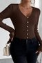 Sleeve Guipure Detailed V-Neck Knitwear Blouse - 4
