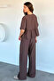 Women's Front Tie Blouse Palazzo Pants Double Set - 4