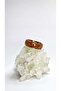 Red Gold Sparkling Epoxy Design Ring Size 17