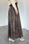 Perry Elastic Waist Pleated Patterned Hijab Skirt - 5