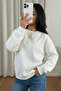Women's Bow Embroidered Embellished Sweatshirt - 4
