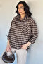 Gülseli Women's Plaid Patterned Loose Shirt - 2