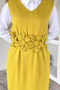 Rose patterned knitted dress shirt hijab two-piece set - 4