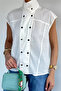 Women's Front Snap Collar Sleeveless Shirt - 2
