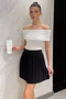 Women's Lycra Pleated Short Skirt