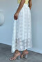 Women's Embroidered Skirt with Elastic Waist and Inner Lining - 4