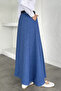 Button Detailed Hijab Skirt with Belt and Pockets - 3