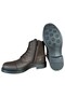 Zippered Lace-Up Buckle Men's Boots Brown - 3